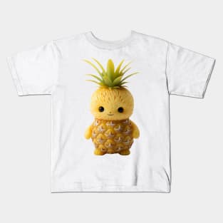 Realistic Art of a Cute Kawaii Pineapple Baby Kids T-Shirt